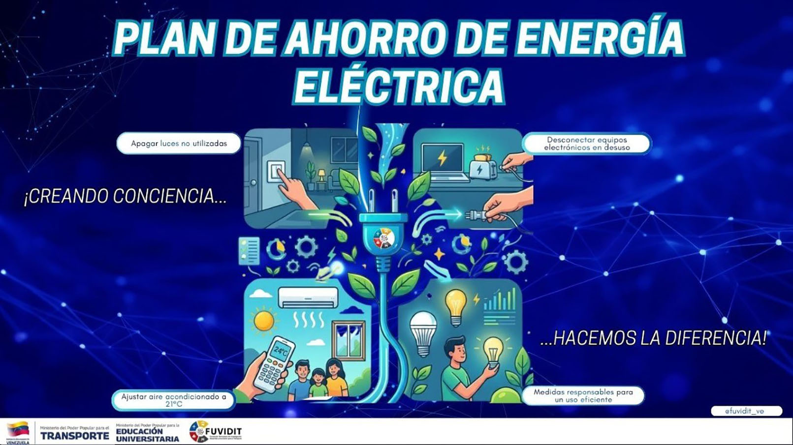 FUVIDIT se suma al Plan Nacional de Ahorro de Energía Eléctrica